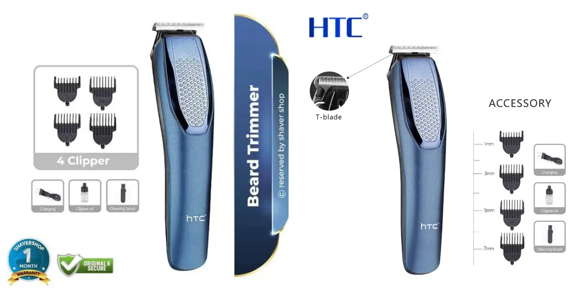 HTC AT-1210 Beard Trimmer And Hair Clipper For Men (2).webp